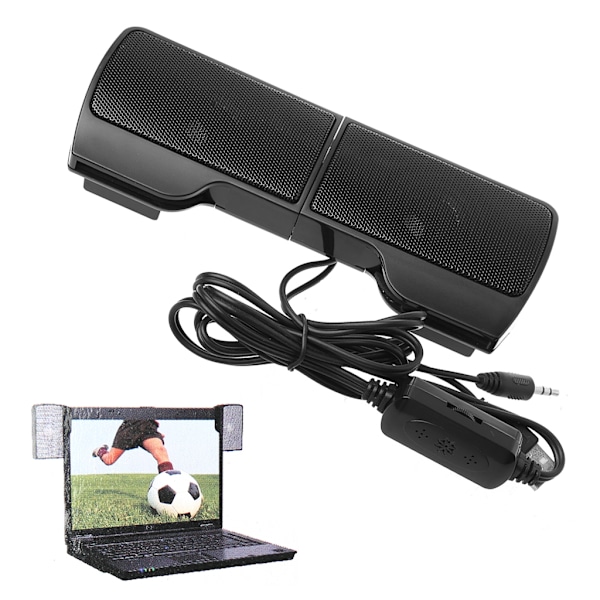 Trådlösa Mini USB-drivna Högtalare för Laptop PC MP3-anslutning Multimedia Högtalare Justerbar Volym Minihögtalare