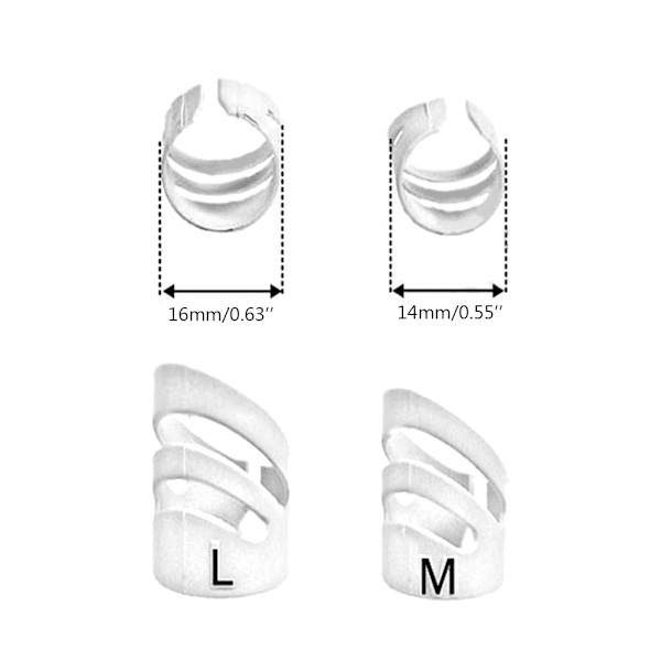 8 stycken plast tumfingerval Multi justerbar fingergitarrplock ihålig gitarrplektrum för akustisk gitarr 2L+6M