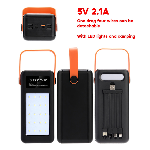 Snabb Laddning 28x18650 Power Bank Fodral Dubbel USB Mobiltelefon Laddning QC 3.0 PD DIY Skal 18650 batterihållare Laddningsbox Black - Standard edition