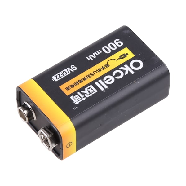 9V 900mAh Micro USB Laddningsbart Lipo-batteri för Multimeter Mikrofon Fjärrkontroll