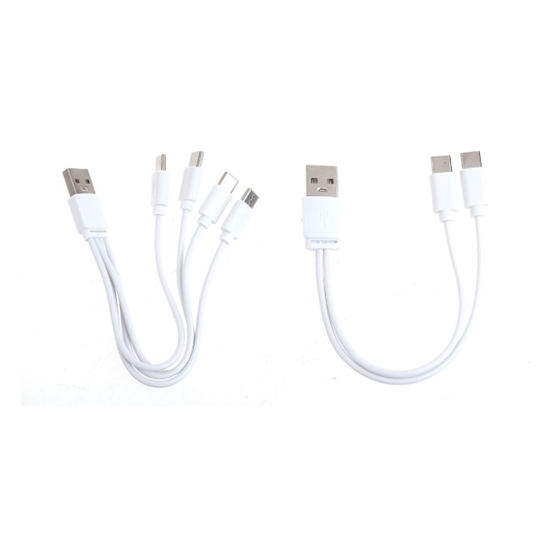 USB A Hane till Typ C Hane Splitter Laddningskabel 2/4 Portars Laddningskabel Snabbladdningssladd för Telefon Hörlurar