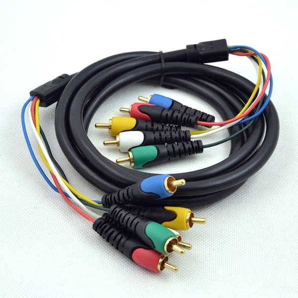 Fleksibelt 5RCA til 5RCA kabel lyd video forlængerkabel til spillekonsoller