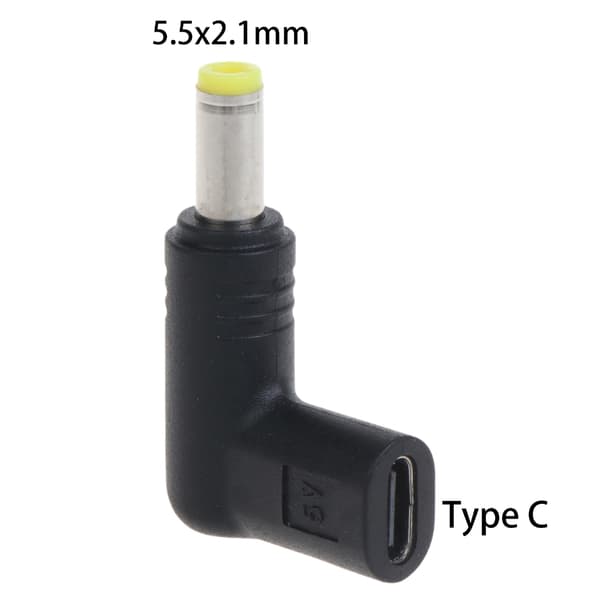 Type C - DC 5.5x2.1mm liitin virtalataussovitin latauslaite