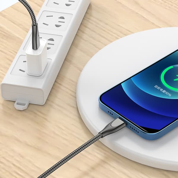 Typ C-kabel 65W Snabbladdning USB till Typ C Hane till Hane Dataöverföringskabel Silver 1m