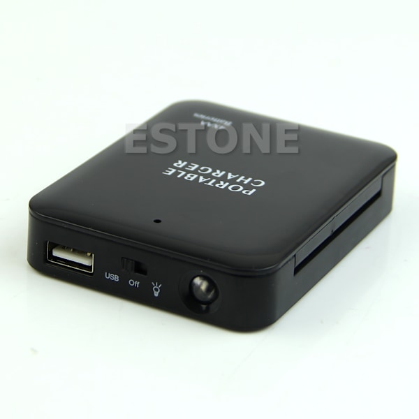 1 st Ny 4X AA Batteri USB Power Bank Nödladdare för Fodral För Mobiltelefon White