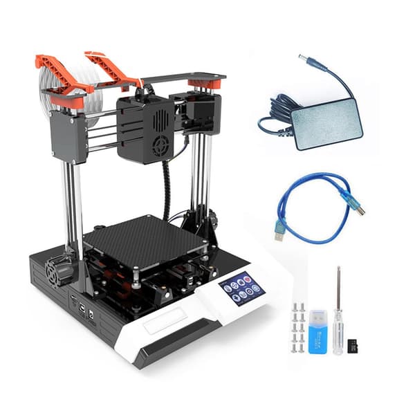 100x100x100mm Miniatyr 3D-printer Lille 3D-printer Hurtig opvarmning Orange