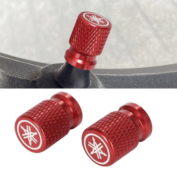 Dækventilhætte med laserindgraveret logo til NMAX155 scooterehjul Red
