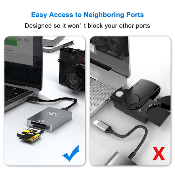 Höghastighets USB C CFexpresss Typ B Kortläsare för Window OS10.6.2 Linux