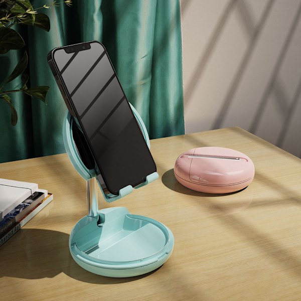 Bärbar universell telefonhållare smartphone stöd surfplatta bord stativ montering Pink