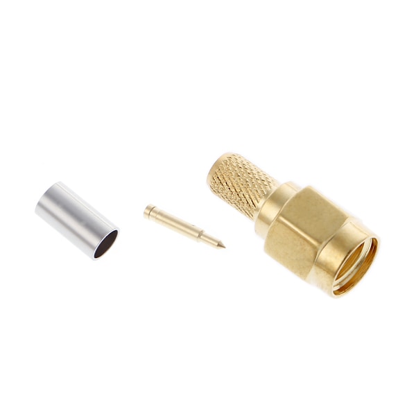 5 st SMA Hanplugg RF Koaxialkontakt Crimp för RG58 RG142 RG400 LMR195 RG223