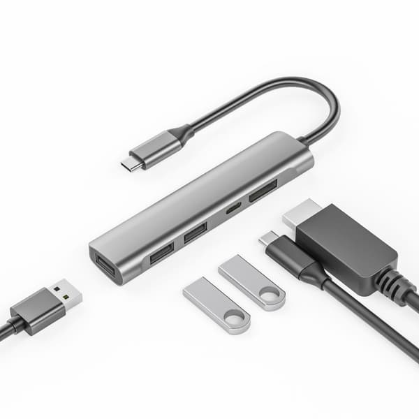 USB C-adapter dokkingstasjon HDTV USB3.0 USB2.0 overføringsadapter