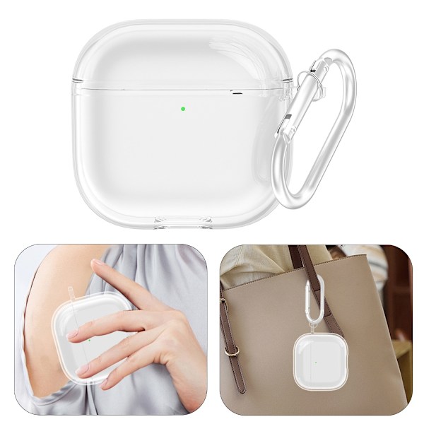 Skyddande Transparent Skal för Hörlurar Flexibelt TPU-Omslag, Skal Lätt att Rengöra