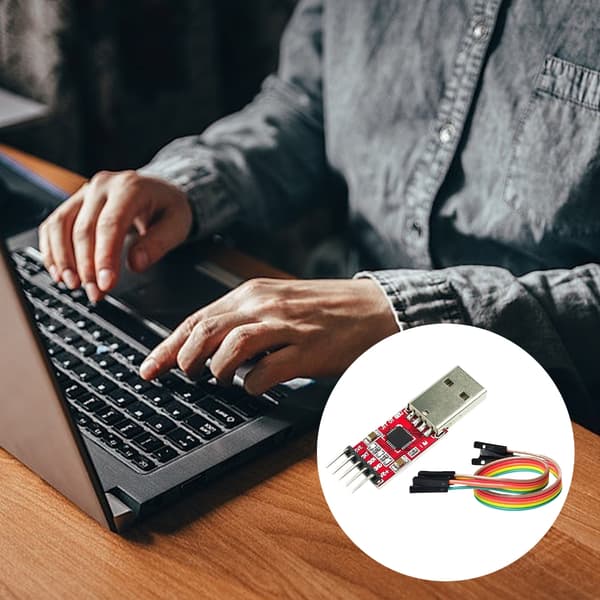 CP2102 USB 2.0 til TTL seriell omformeradaptermodul for mikrokontroller med kabler