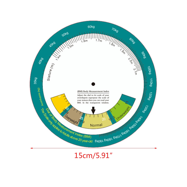 Portabel Hjulräknare med 150mm Diameter BMI Kroppsmasseindex Mätning