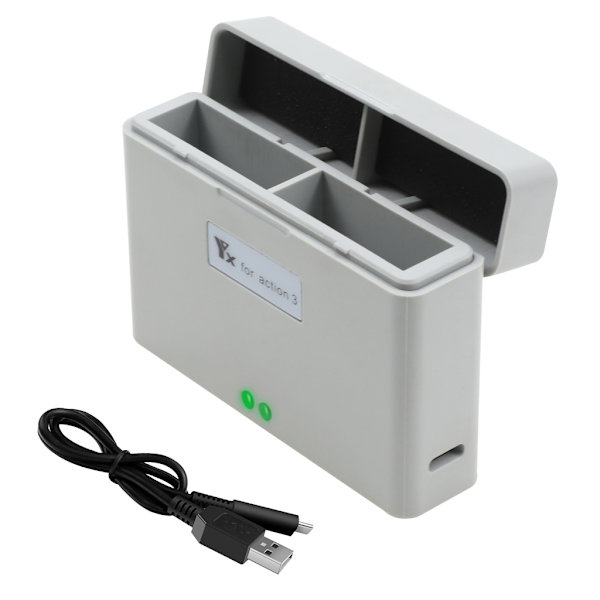 Batteriladdare Snabb Batteriladdare Hubs för OSMO Action 3 Drönartillbehör