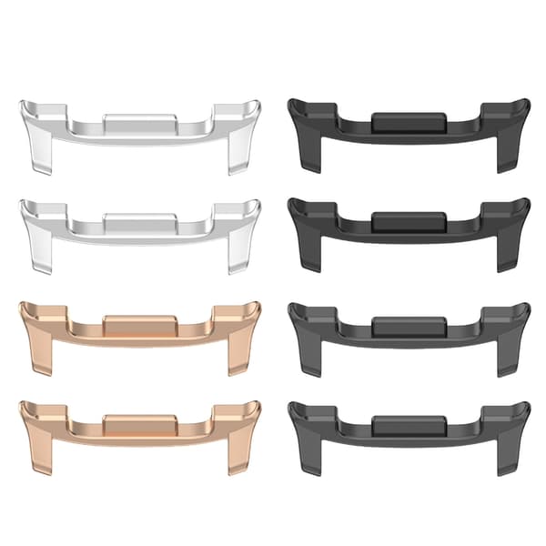 2-pack Vattentäta Rostfria 22mm Remmar Anslutningsadapter för Klocka 8 Enheter Silver