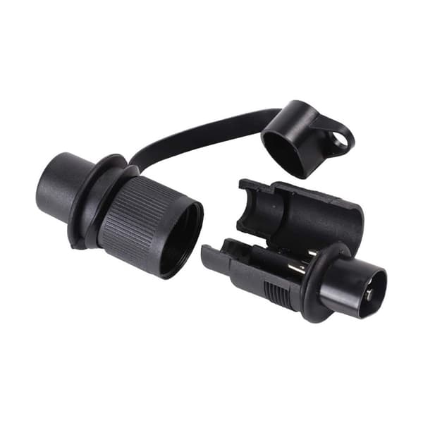Sort ABS 3-polet elektrisk stik til campingvogne, autocampere og trailere null - Plug