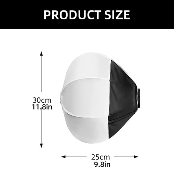 30 cm Mini Bowens Mount Soft Lys Sfære Speedlight Lys Diffuser til Portræt