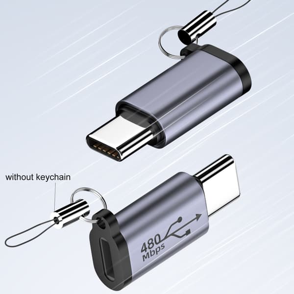 Usb-C - Micro USB -sovitin, Type-C naaras - Micro Usb uros -muunninliitin null - Type C to Mini USB