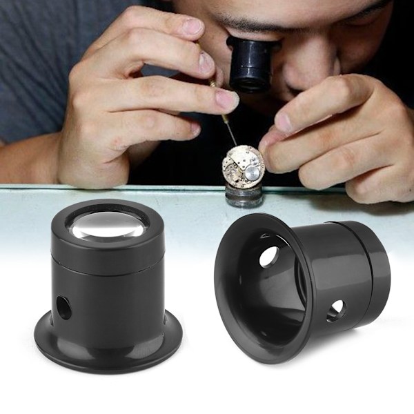 Förstoringsglas Handhållen Smyckeslupp Bärbar Monokulär Förstoringsglas för Klockreparation Smycken Reparationsverktyg Lins Läsning Senior