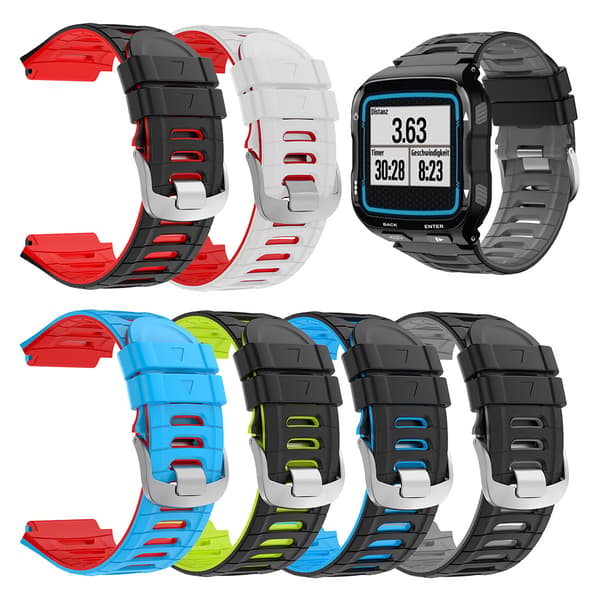 Silikonebånd Quick Release Rem til Garmin-Forerunner 920XT Smartwatch Armbånd Black blue
