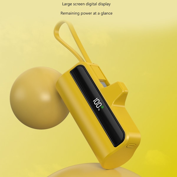 Bärbar Svetsladdning Fodral TypC Power Bank Huvudladdningslösning Yellow