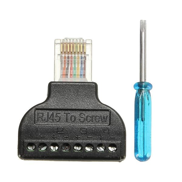 Nem installation RJ45 til 8-bens terminalstik med sikkert skruelåsdesign til datatransmission null - B