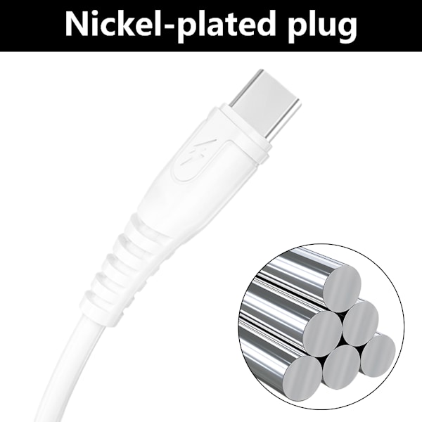 Effektiv USB-kabel Typ C till USB A 2A Laddnings- och Datakabel 100cm Micro USB
