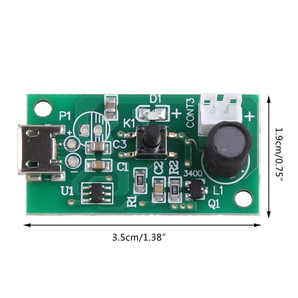 USB ultralydsfukter tåkeprodusent keramisk forstøvertransduser + PCB-modul