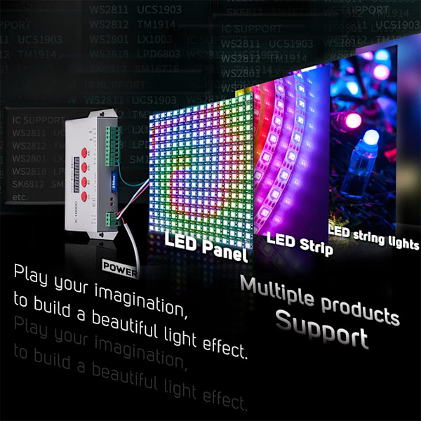 Pixels Programstyrenhet Fullfärgad Lykta Passar K1000C Tillbehör Skrivbar Kod DMX512 Intelligent Belysning
