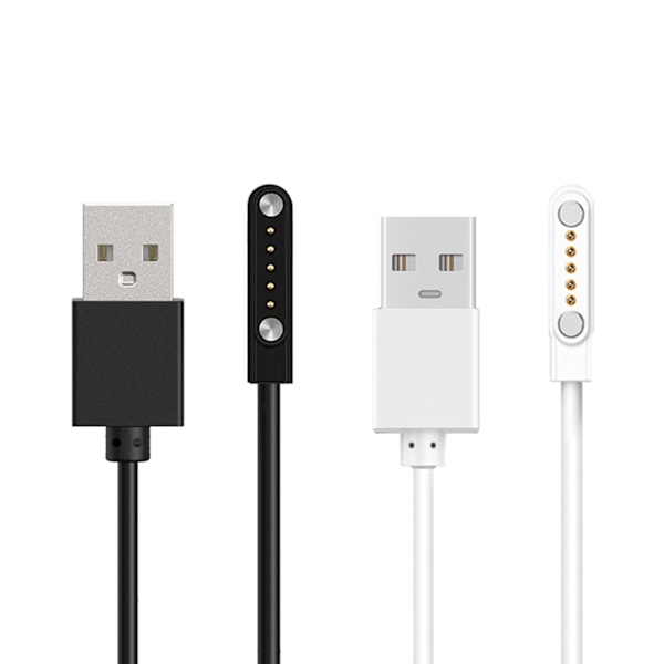 Stark Magnetisk Sugkraft Strömadapter Laddningskabel Lämplig för USB 2.0 Hane till 5 Pin Klocka Bärbar Snabbladdningskabel Black