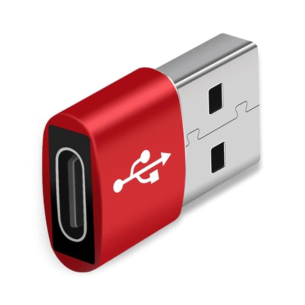 Aluminium TYPE C til USB OTG-konvertere Strøm og Data USB til USB C-adapter Red