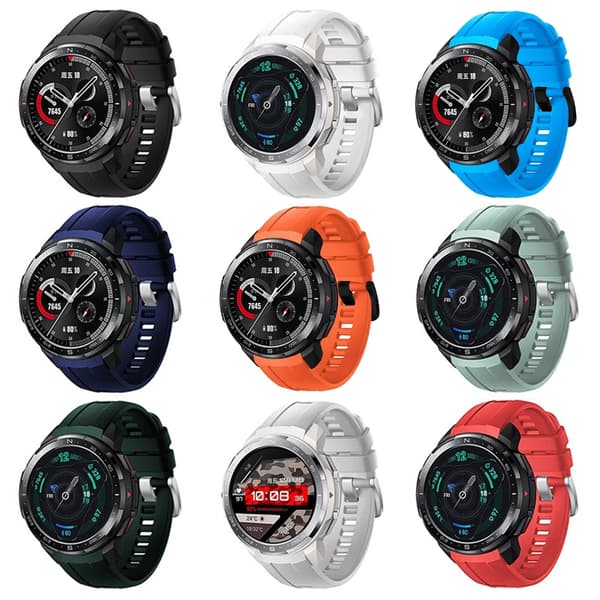 Armband Silikonrem Svettresistent Bälte för Klocka Smartwatch Armband Black