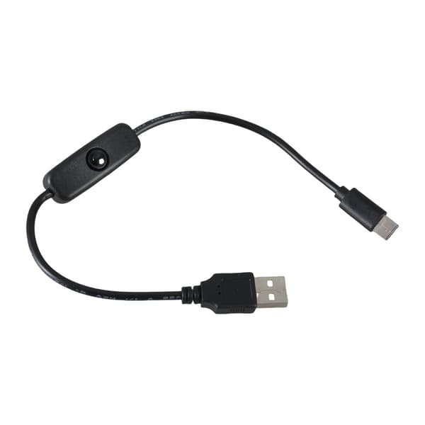 USB A till Typ C Strömkabeladapter med Brytare USB till Typ C Hane Strömkabel