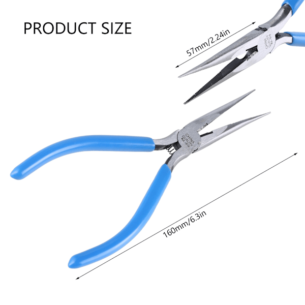 6 tum smyckestång Beading Clamp Lång Nål-Näs Tång för Smyckesreparation