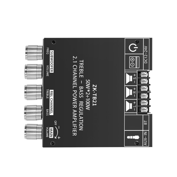 ZK TB21 TPA3116D2 BT5.0 Subwoofer Amplifier Board 50WX2+100W 2.1 Channel Power Audio Stereo BassAmp TPA3116D2 Chip