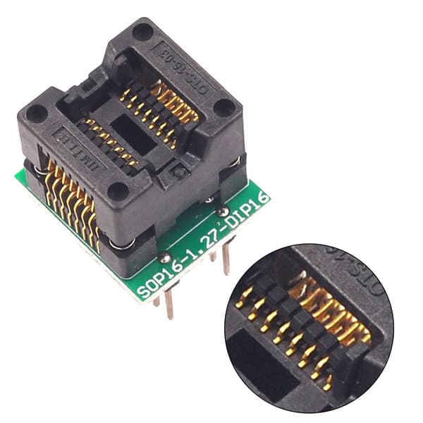 Brugervenlig Sop16 til Dip16 Ic Socket Adapter med Hurtig Indsættelsesmekanisme