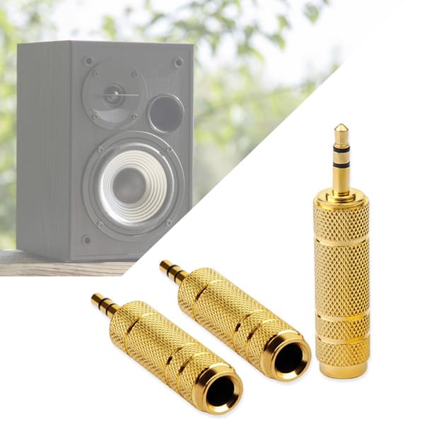 Lydkonvertere 1/8 tomme til 1/4 tomme lydadapter til musikinstrument null - 1pc