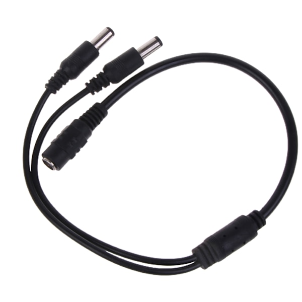 Flexibel DC-ström 1 Hona till 2 Hanar 5,5 mm x 2,1 mm DC-strömkabel Ersättningsströmkabel för kamera Routrar