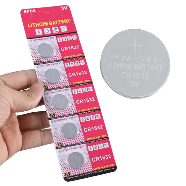 5 stk. knapbatteri 3V CR1632 celle mønt lithium batterier erstatning til ur
