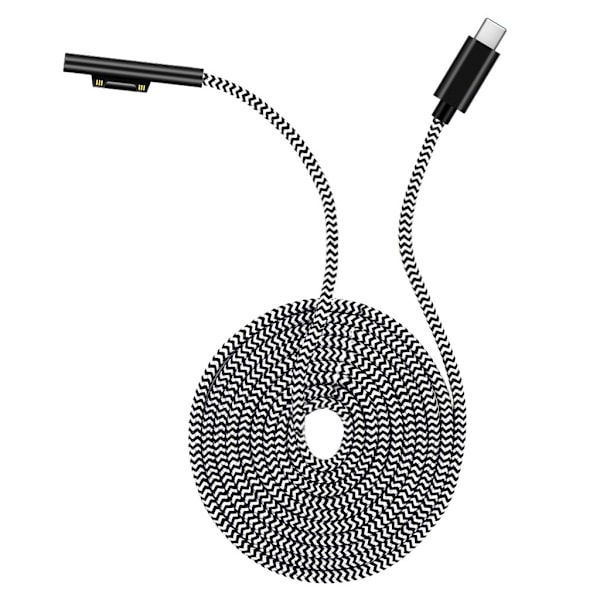 Typ C Anslutning Laddningskabel för Microsoft Surface Pro 7/6/5/4/3 15V 3A A