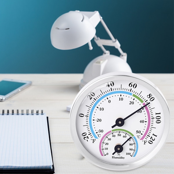 Inomhus- och utomhus-termometer hygrometer 2 i 1 Temperaturfuktighetsmätare Analog hygrometer för inomhuskontor hem rum