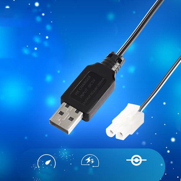 Intelligent 4.8V 200mA Snabbladdare för NiMh/NiCd Batteri Elektriska Leksaker Laddare Black