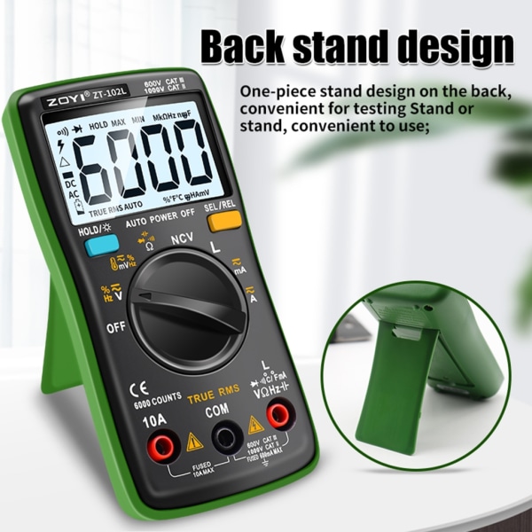 Pålitlig induktansmätare Automatisk 60H-mätning Anti-buring Multimeter ABS standard 60H inductance sensor