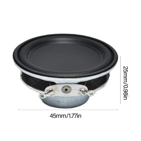45 mm rund 4Ω 5W PU-kanter interne magneter højttaler fuld rækkevidde til multimedia