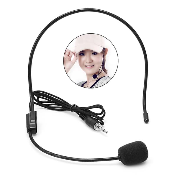 3,5 mm Trådbunden Mikrofon Röstförstärkare Headset Studio Konferens Talare