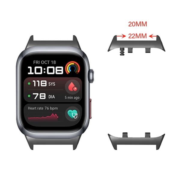 Urforbindelser til Smartwatch Rustfast legeringsmateriale Perfekt til alle remme 22mm black