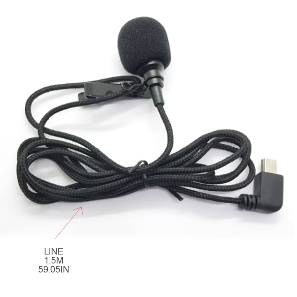 Type-C Port Lavalier-mikrofon för SJCAM SJ10 SJ9 SJ8 Plus/ Pro/Air-kameror