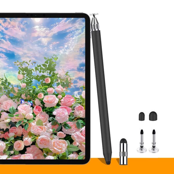 To-hoved Touch Pen Blød Gummispids Universel Kompatibilitet til Tablets Smartpho Purple