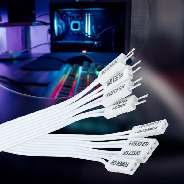 Pålitelig PVC Datamaskinkabel for å Forlenge Hovedkortets Strøm- og Reset-brytere 50CM